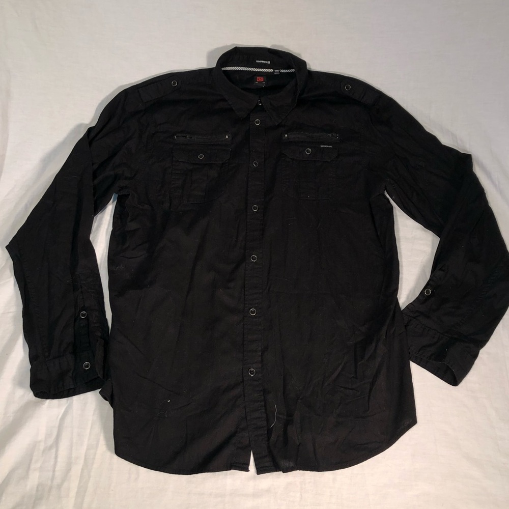 Men’s Ocean Current Pocket Casual Button Up Shirt